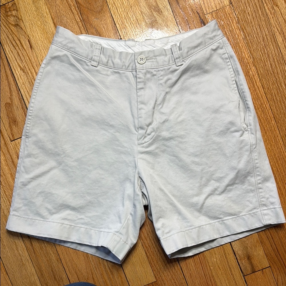 J. Crew Shorts Women's Cotton Beige Flat Front Chino Shorts Khaki 26 Waist
